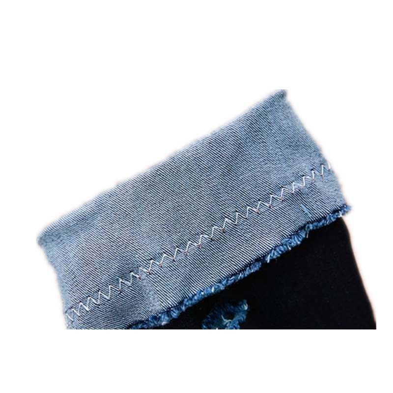 New Style Women Kneeboots New Style Fashion Ripped Jeans Comfortable Styetch Fabric Women Shoes Female Casual Breathable Boots 201109