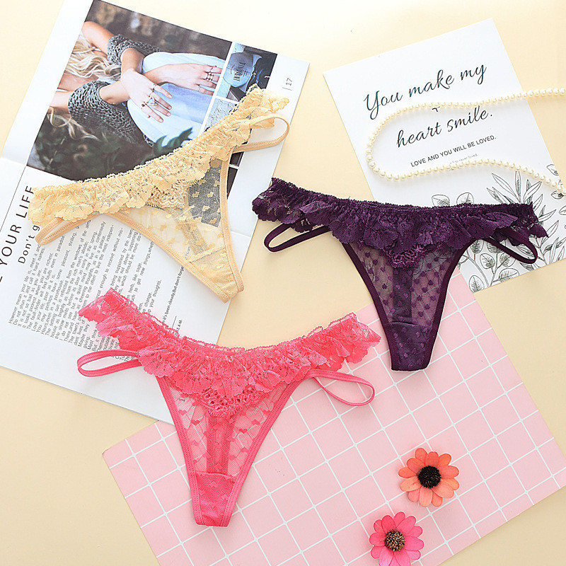High quality women thongs and g strings 5pcs/lot women's low waist underwear panties ladies ultra thin panties 201112
