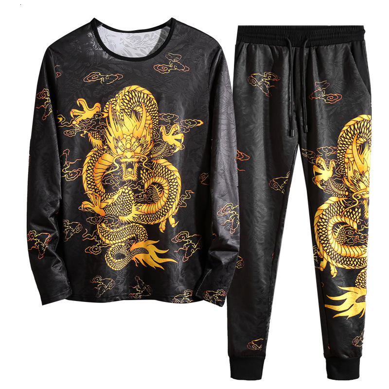 2021 New Autumn Spring Chinese Dragon Tracksuits Mens Sport Set Hoodie Pants Sportswear Men Brand Sporting Suit Track Print Clothes P3e1, Gongting
2021 New Autumn Spring Chinese Dragon Tracksuits Mens Sport Set Hoodie Pants Sportswear Men Brand Sporting Suit Track Print Clothes P3e1, Gongting