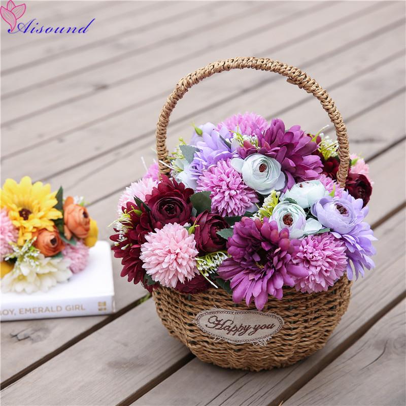 Artificial Flowers Rose Bouquet for Wedding Decoration 7 Heads Fake Flowers Home Decor Silk Gerbera Chrysanthemum Cheap, Burgundy
Artificial Flowers Rose Bouquet for Wedding Decoration 7 Heads Fake Flowers Home Decor Silk Gerbera Chrysanthemum Cheap, Burgundy