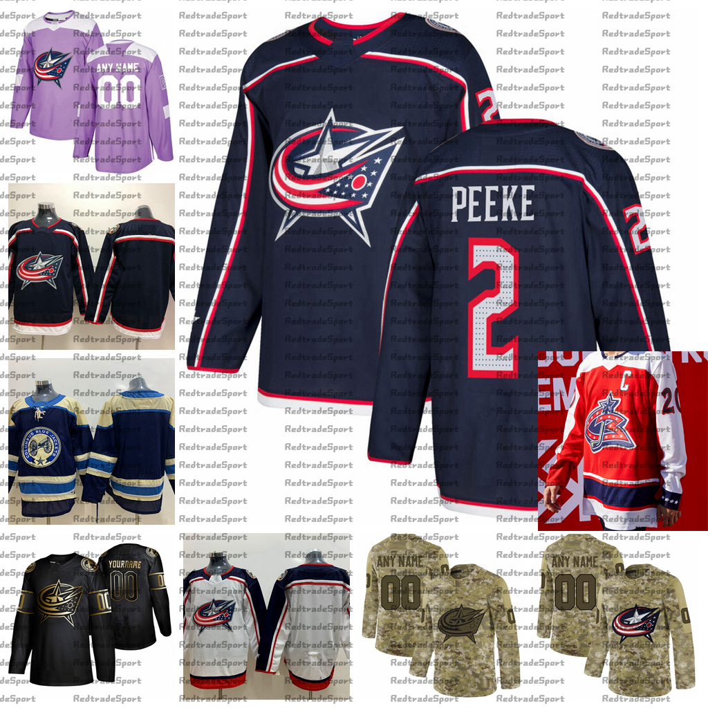 2021 Reverse Retro Customize #2 Andrew Peeke Columbus Blue Jackets Jerseys Golden Edition Camo Veterans Day Fights Cancer Hockey Jersey, White
2021 Reverse Retro Customize #2 Andrew Peeke Columbus Blue Jackets Jerseys Golden Edition Camo Veterans Day Fights Cancer Hockey Jersey, White