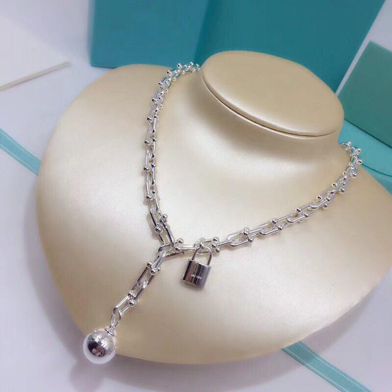 New High Quality Street Fashion Ball Female Lock S925 Sterling Silver Necklace Original Brand Can Be Divided Into Bracelet Gift
New High Quality Street Fashion Ball Female Lock S925 Sterling Silver Necklace Original Brand Can Be Divided Into Bracelet Gift