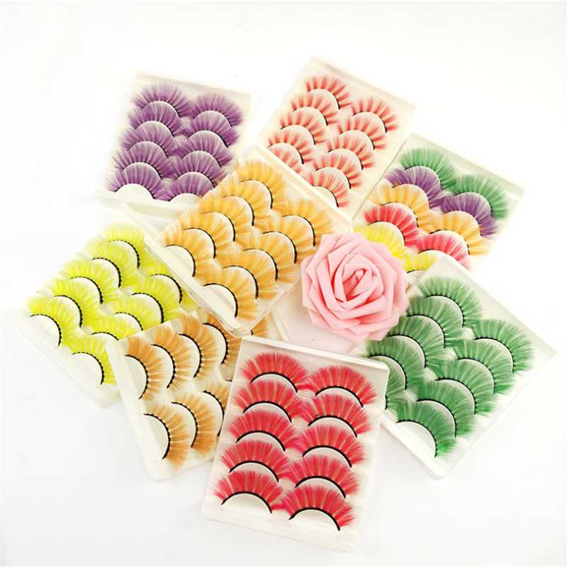 QUXINHAO 5 Pairs 3D Color False Eyelashes Long Makeup 3D Mink Lashes Extension Makeup Colorful Eyelash
QUXINHAO 5 Pairs 3D Color False Eyelashes Long Makeup 3D Mink Lashes Extension Makeup Colorful Eyelash