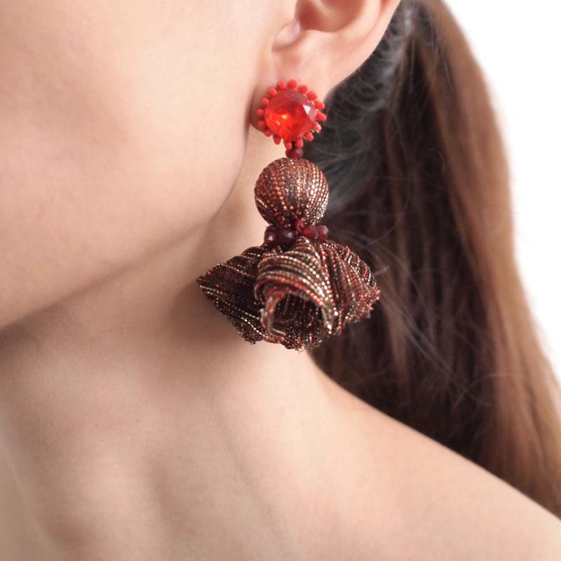 Handmade Silk Ribbon Dangle Earrings For Women Bud silk Beaded Resin Drop Earrings Wedding Jewelry UKEN
Handmade Silk Ribbon Dangle Earrings For Women Bud silk Beaded Resin Drop Earrings Wedding Jewelry UKEN