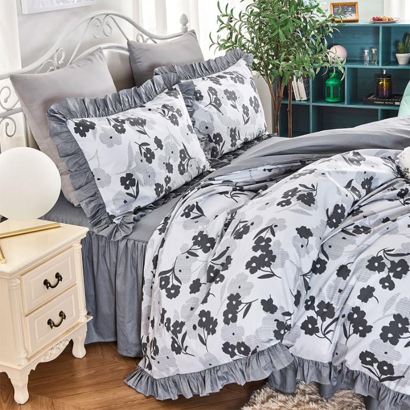 Fashion flower ruffle bedding sets, full queen king girl cotton single double bedclothes bedspreads pillow case quilt cover, Picture color
Fashion flower ruffle bedding sets, full queen king girl cotton single double bedclothes bedspreads pillow case quilt cover, Picture color