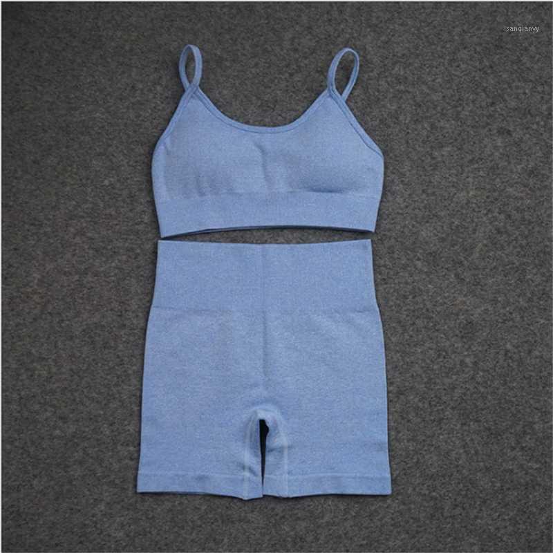 Women bra Yoga Set 2 Piece Vital Seamless Sport Suit Gym Clothes Fitness Crop Top Shirt High Waist Shorts Sportswear DS451, Blue bra set
Women bra Yoga Set 2 Piece Vital Seamless Sport Suit Gym Clothes Fitness Crop Top Shirt High Waist Shorts Sportswear DS451, Blue bra set