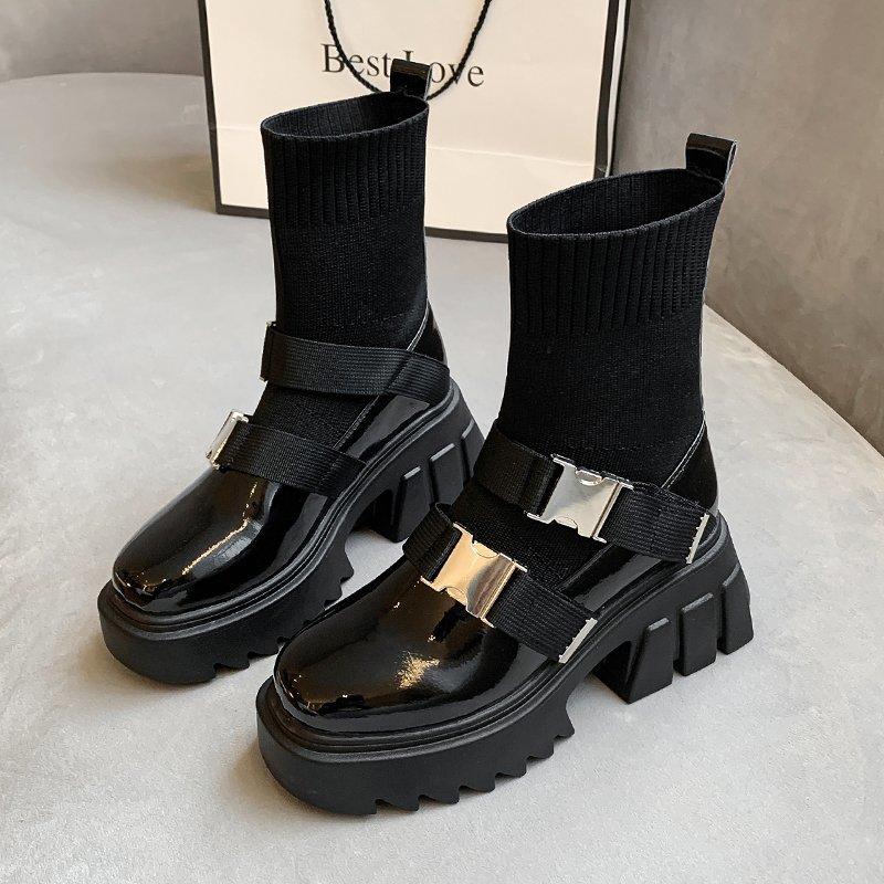 Knitting Sock Shoes Women Ankle Boots Paltform 2021 Spring New Black Boots Casual Shoes Female Ankle Shoe, Black no fur
Knitting Sock Shoes Women Ankle Boots Paltform 2021 Spring New Black Boots Casual Shoes Female Ankle Shoe, Black no fur
