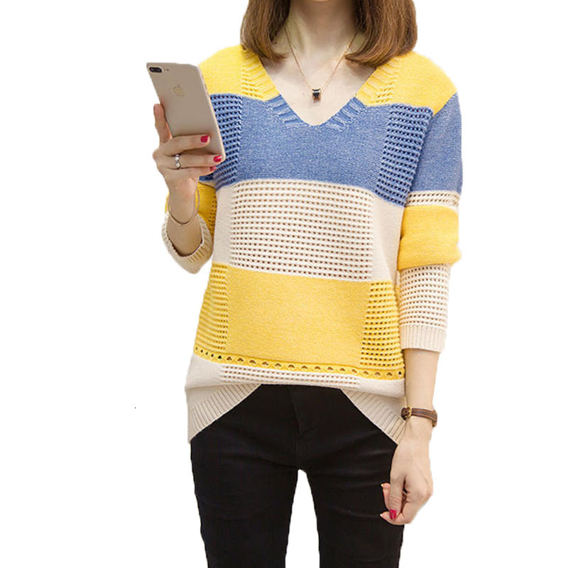Autumn Female Pullovers Hollow Out New Loose Women's Knitted with v Plus Size Sweater R352 Mnwc, Gray
Autumn Female Pullovers Hollow Out New Loose Women's Knitted with v Plus Size Sweater R352 Mnwc, Gray