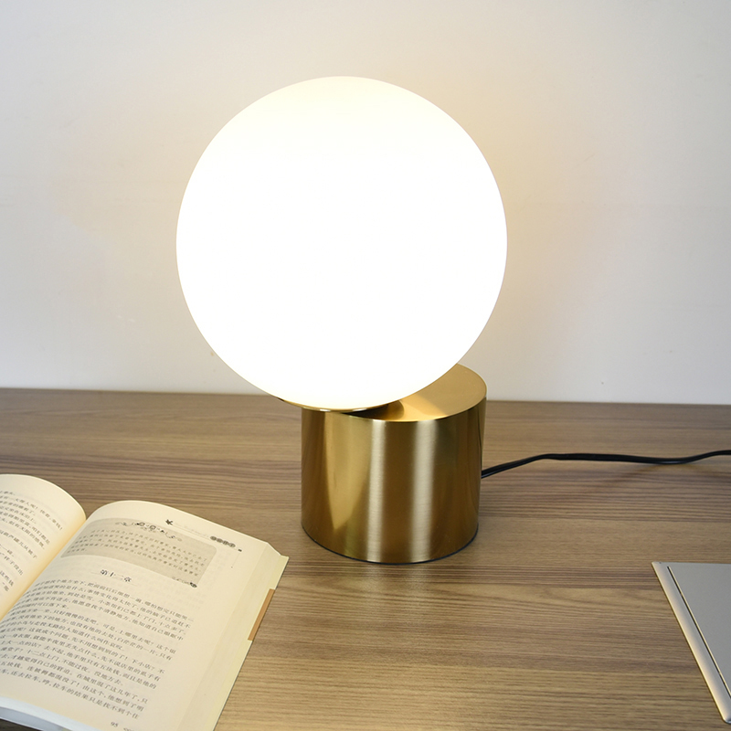 Contemporary Nordic Glass Ball Lamp - Sleek Bedside and Desktop Lighting Solution for Home Decor