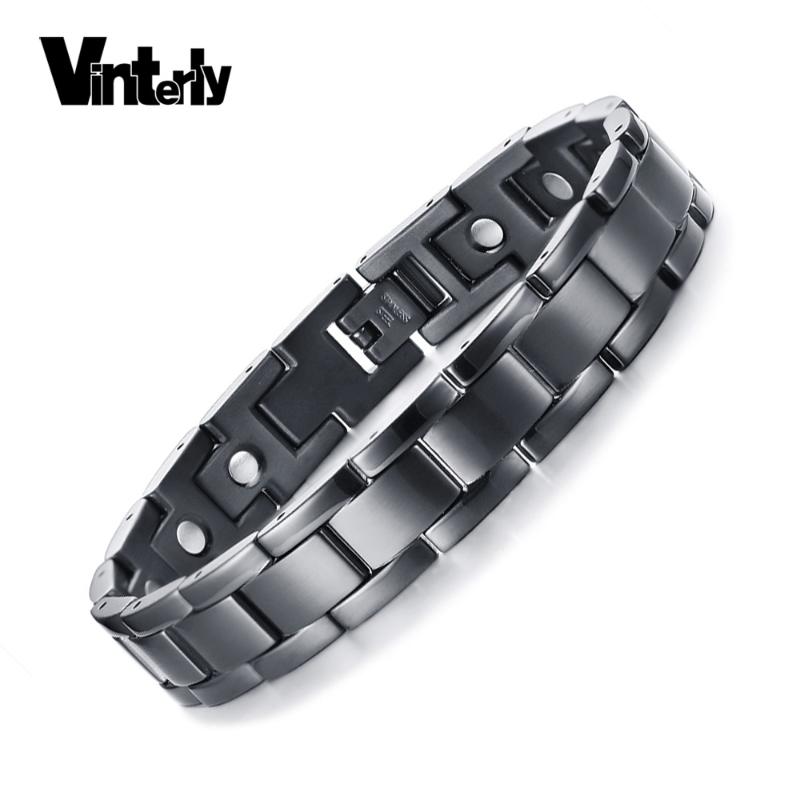 Link, Chain Vinterly Black Magnetic Bracelet Men Stainless Steel Benefits Wrist Health Energy Hologram Bracelets For Women 2021
Link, Chain Vinterly Black Magnetic Bracelet Men Stainless Steel Benefits Wrist Health Energy Hologram Bracelets For Women 2021