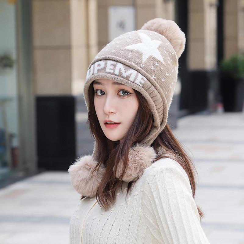 Women Hat Winter Warm Knitted Hat Autumn And Winter Fashion Versatile Plush Ear Protective Wool, White
Women Hat Winter Warm Knitted Hat Autumn And Winter Fashion Versatile Plush Ear Protective Wool, White