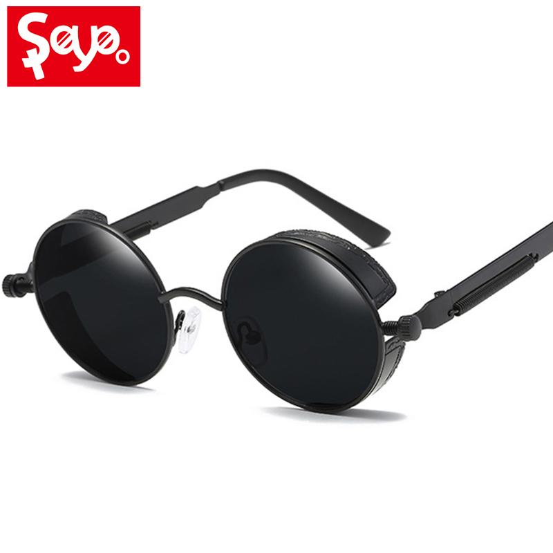 SAYLAYO Retro Steampunk Sunglasses Men Round Vintage Metal Frame Gold Black Sun Glasses Gifts for Friends UV400 Protection
SAYLAYO Retro Steampunk Sunglasses Men Round Vintage Metal Frame Gold Black Sun Glasses Gifts for Friends UV400 Protection