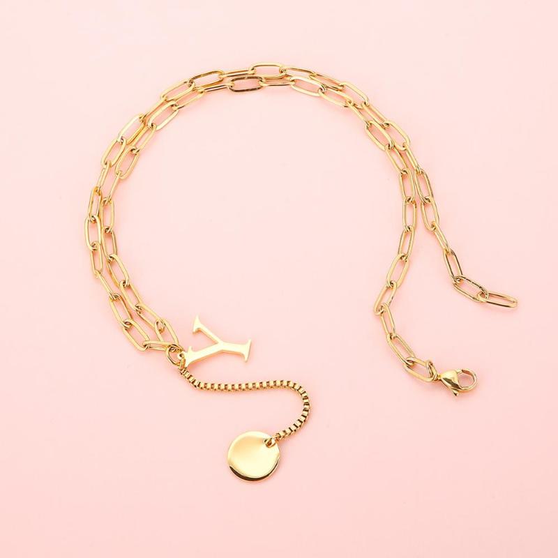 Glod Quality Women Girls Initial Letter Necklace Gold 26 Letters Charm Necklaces Stainless Steel Jewelry Personal Necklace
Glod Quality Women Girls Initial Letter Necklace Gold 26 Letters Charm Necklaces Stainless Steel Jewelry Personal Necklace