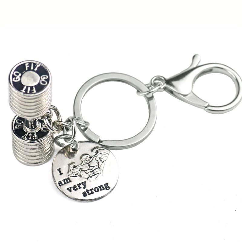 Dumbbell Strength Keychain Men Stainless Steel I am Very Strong Charm Car Bag Key Ring Sports Fitness Men Motivational Jewelry
Dumbbell Strength Keychain Men Stainless Steel I am Very Strong Charm Car Bag Key Ring Sports Fitness Men Motivational Jewelry