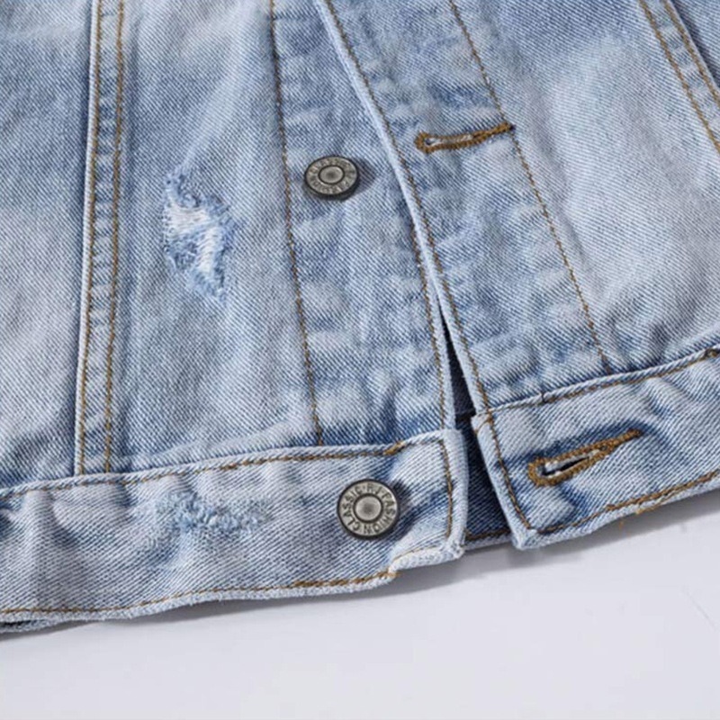 Men's Ripped Denim Vests With Wings Embroidery Hi Street Distressed Denim Sleeveless Jacket Waistcoat Plus Size M5XL 201120