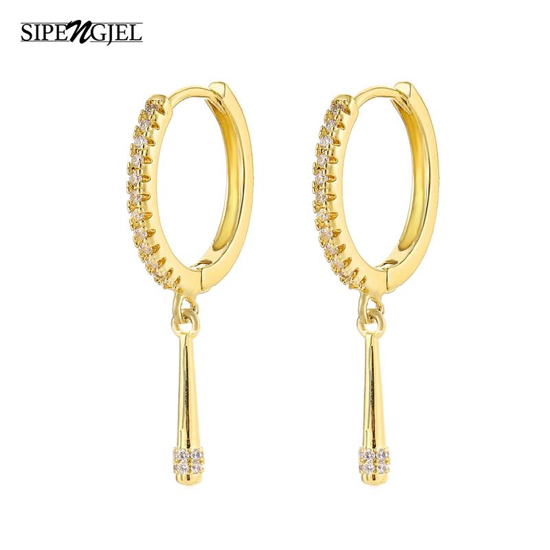 New Fashion Cubic Zircon Round Drop Earrings Cute Simple Geometric Small Hoop Earrings For Women Kpop Jewelry 2021
New Fashion Cubic Zircon Round Drop Earrings Cute Simple Geometric Small Hoop Earrings For Women Kpop Jewelry 2021