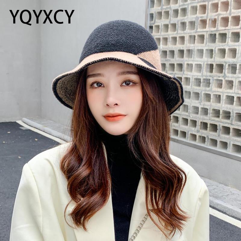 YQYXCY Bucket Hat Women Winter Wool Knitted Fisherman Hats Korean Stitching Color Bob Panama Cap Female Bonnet Femme Gorro New, Black
YQYXCY Bucket Hat Women Winter Wool Knitted Fisherman Hats Korean Stitching Color Bob Panama Cap Female Bonnet Femme Gorro New, Black