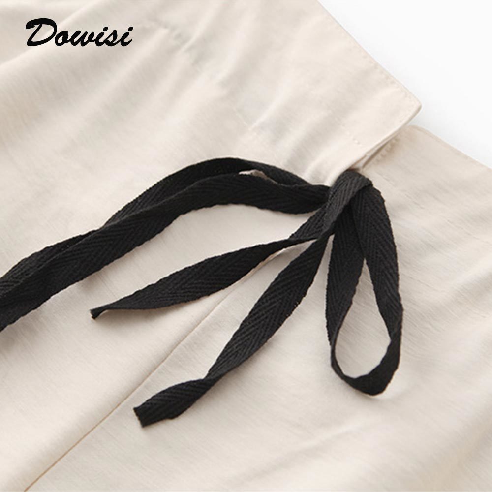 Dowisi Lady Jumpsuits & Rompers Solid Color Full-Length Pants Summer Causal Loose Overalls Fashion Trendy Macacao Feminino T200107