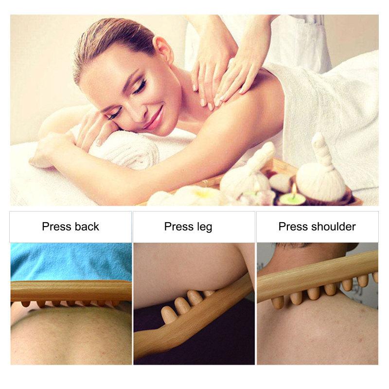 4Pcs Scraping Stick Beech Wood Back Shoulder Neck Waist Leg Massage Tools Fat Burner Meridian Brush Slim Cellulite Massager Rod1