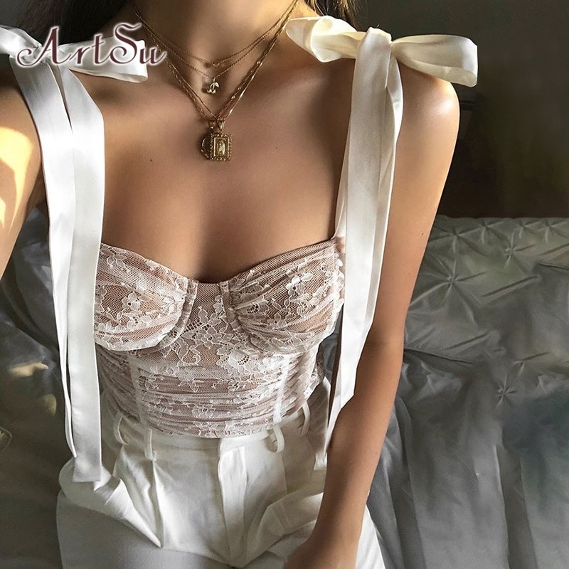 ArtSu Lace Mesh Crop Top Sexy Off Shoulder Backless Cami Lace Tank Top Women Elegant White Black Tops Mujer Streetwear ASVE20909 Y200422
ArtSu Lace Mesh Crop Top Sexy Off Shoulder Backless Cami Lace Tank Top Women Elegant White Black Tops Mujer Streetwear ASVE20909 Y200422