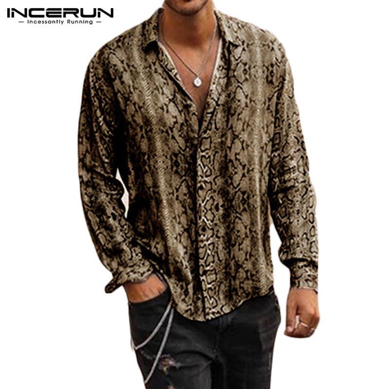INCERUN Fashion Printed Shirt Men Long Sleeve Lapel Personality Brand Chemise Tops Button Casual Men Shirts Streetwear 2020 3XL C1210, Khaki shirt
INCERUN Fashion Printed Shirt Men Long Sleeve Lapel Personality Brand Chemise Tops Button Casual Men Shirts Streetwear 2020 3XL C1210, Khaki shirt