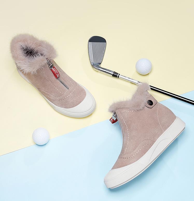 Winter plus velvet flat boots autumn and winter women's shoes 2020 new shoes cotton boots women, Beige
