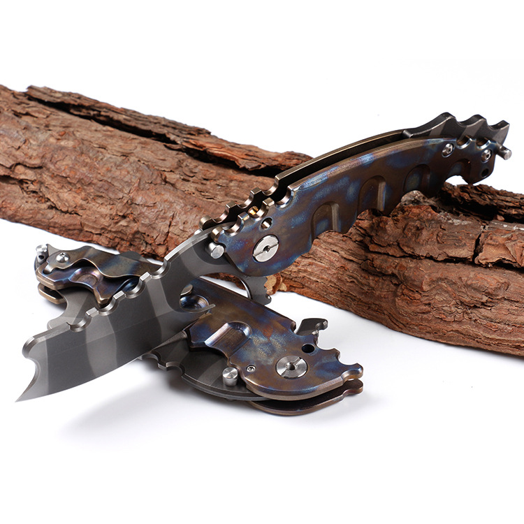 Big-size colorful titanium handle heavy weight tanto D2 blade linerlock camping outdoor tactical hiking folding knife men gift edc tool
Big-size colorful titanium handle heavy weight tanto D2 blade linerlock camping outdoor tactical hiking folding knife men gift edc tool