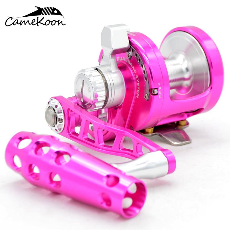 

CAMEKOON CNC Metal Slow Jigging Reel Overhead Reel Conventional Saltwater Boat 9+1 BBs 30Kgs Drag Power