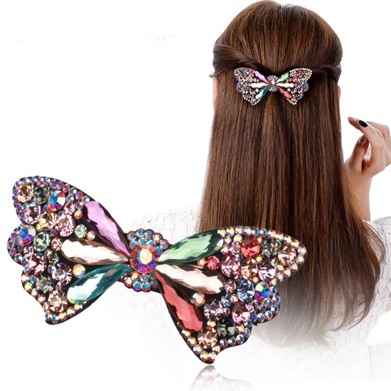 Leather Hair Barrette Clip - Rhinestone Hair Ornament for Women Ladies Butterfly Accessory Jewelry for Tiara Wedding Party
Leather Hair Barrette Clip - Rhinestone Hair Ornament for Women Ladies Butterfly Accessory Jewelry for Tiara Wedding Party