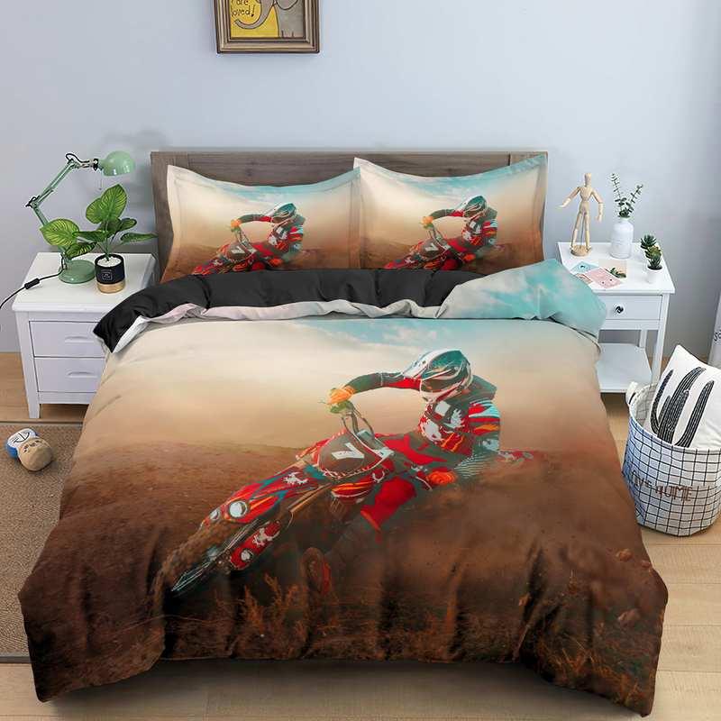 3D Printed Duvet Cover Motocross Comforter Motorcycle Bedding Set for Kids Boys Teens Young Man Motorbike Quilt, H1636
3D Printed Duvet Cover Motocross Comforter Motorcycle Bedding Set for Kids Boys Teens Young Man Motorbike Quilt, H1636