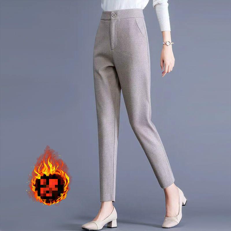 2021 Women Autumn Winter Casual Woolen Pant Lady Slim Solid High Waist Harem Pant Female Elegant Straight Plus Size Trousers H44, Black
2021 Women Autumn Winter Casual Woolen Pant Lady Slim Solid High Waist Harem Pant Female Elegant Straight Plus Size Trousers H44, Black