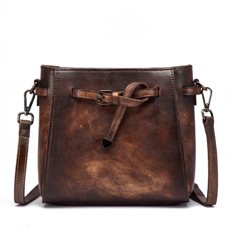 Head cowhide women's bag original hand wipe color retro fashion head cowhide shoulder oblique span bucket purses and handbags, Sky blue
Head cowhide women's bag original hand wipe color retro fashion head cowhide shoulder oblique span bucket purses and handbags, Sky blue