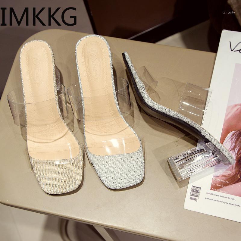 New Summer Transparent Slippers Women Shoes Woman Mules Slides Square High Heels Clear Slippers Female Shoes F901381, Gold
New Summer Transparent Slippers Women Shoes Woman Mules Slides Square High Heels Clear Slippers Female Shoes F901381, Gold