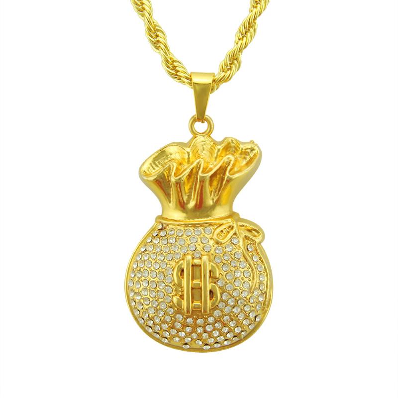 High-quality jewelry fashion men hip-hop three-dimensional dollar wallet with crystal Male Pendant Necklace Fashion Pendant 2020
High-quality jewelry fashion men hip-hop three-dimensional dollar wallet with crystal Male Pendant Necklace Fashion Pendant 2020