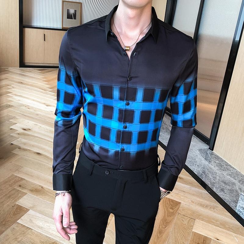 Plaid Men Shirts Business Formal Dress Shirts Long Sleeve Slim Fit Streetwear Camisa Masculina Social Party Blouse Casual Shirt1, Blue
Plaid Men Shirts Business Formal Dress Shirts Long Sleeve Slim Fit Streetwear Camisa Masculina Social Party Blouse Casual Shirt1, Blue