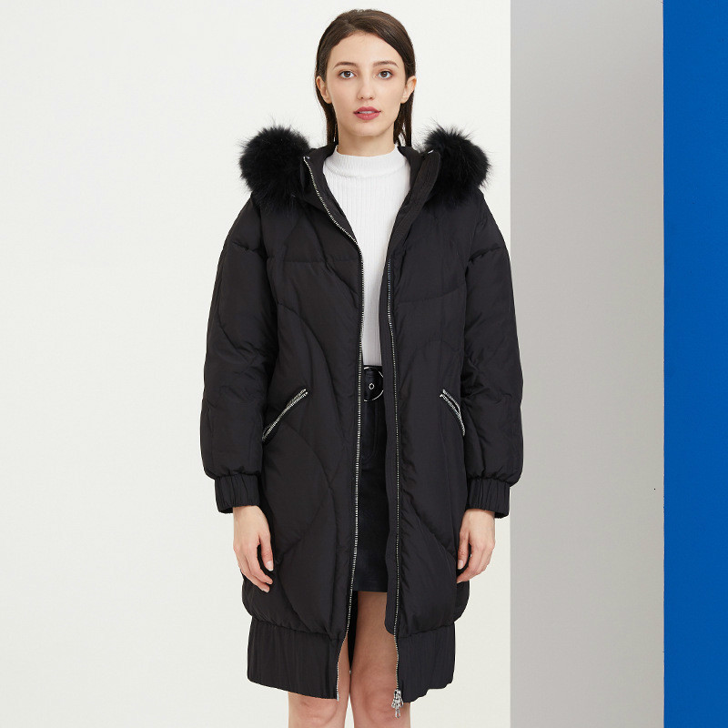 From Lady Office of High Quality White Goose Down to the Middle Parka Long Coats Outerwear Hot Nature Racoon Dog Fur with Hood 5esb, Black
From Lady Office of High Quality White Goose Down to the Middle Parka Long Coats Outerwear Hot Nature Racoon Dog Fur with Hood 5esb, Black