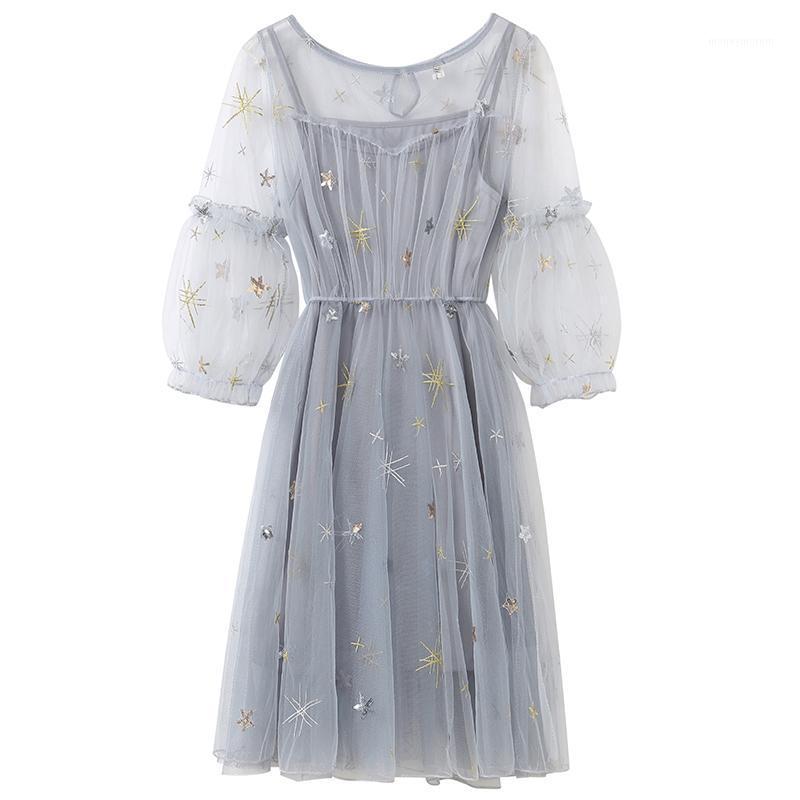 Tide Sexy Party Mesh Spliced Lace Dress Women Summer High Waist Sweet Mesh Dresses Elegant Knee-length Dress Vestidos1, Beige
Tide Sexy Party Mesh Spliced Lace Dress Women Summer High Waist Sweet Mesh Dresses Elegant Knee-length Dress Vestidos1, Beige