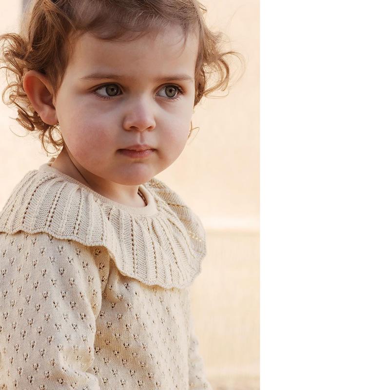 Spring Girls' Sweater European and American Children's Cotton Knitted Long Sleeve Petal Collar Solid Color Pullover 2021, Brown
Spring Girls' Sweater European and American Children's Cotton Knitted Long Sleeve Petal Collar Solid Color Pullover 2021, Brown