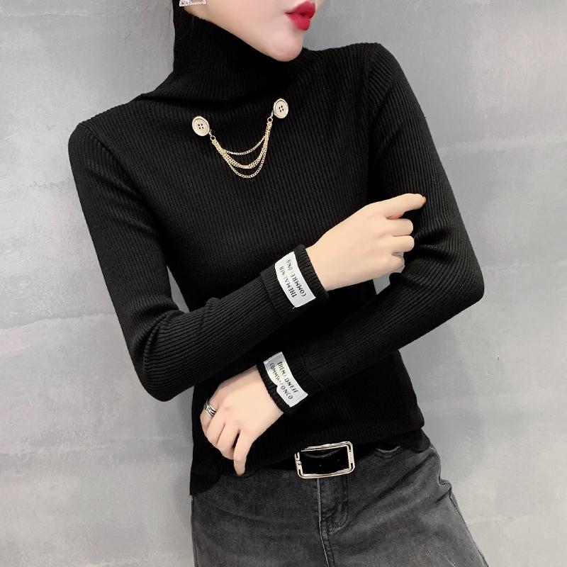 #6230 Spring Autumn Sweater Women Turtleneck Pullovers Solid Slim Basic Female Sweater Long Sleeved Casual Tight Knitted, Black
#6230 Spring Autumn Sweater Women Turtleneck Pullovers Solid Slim Basic Female Sweater Long Sleeved Casual Tight Knitted, Black