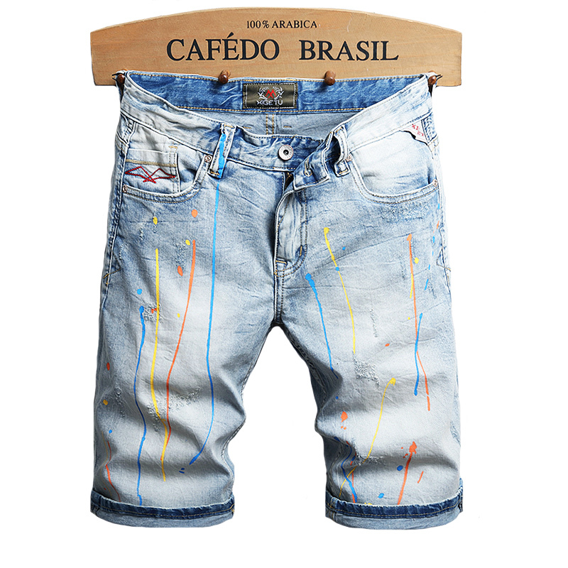 2021 New Summer Fashion Light Blue Printed Designer Style Denim Shorts Men Elastic Hip Hop Short Homme H45f, Retro light blue
2021 New Summer Fashion Light Blue Printed Designer Style Denim Shorts Men Elastic Hip Hop Short Homme H45f, Retro light blue