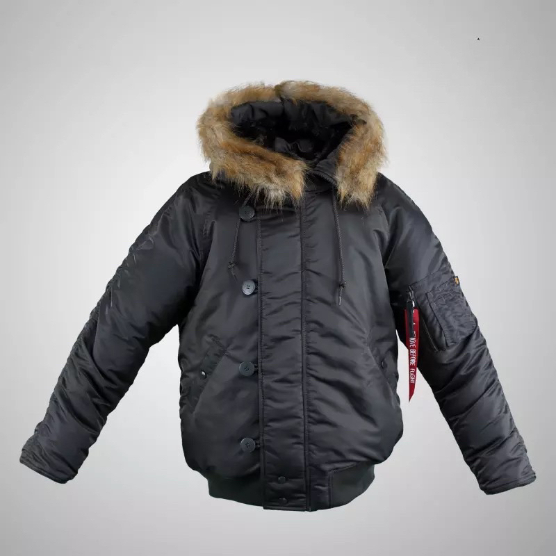 Men's winter short Alaska 4 colors with artificial fur and hood High quality 201127