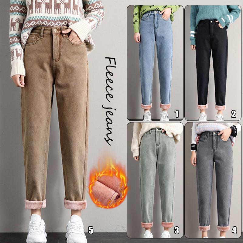 Women Velvet Thick Warm Denim Pants High Waist Fleece Mom Jeans Vintage Winter Jeans Wide Leg Ankle-Length Harem Denim Pants
Women Velvet Thick Warm Denim Pants High Waist Fleece Mom Jeans Vintage Winter Jeans Wide Leg Ankle-Length Harem Denim Pants