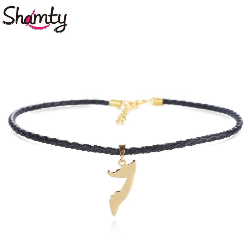 Pendant Necklaces Shamty Fashion Choker Necklace Somalia Africa Black Rope Gold Color Jewelry Women Gift
Pendant Necklaces Shamty Fashion Choker Necklace Somalia Africa Black Rope Gold Color Jewelry Women Gift