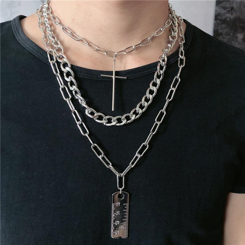 Fashion multi-layer necklace ruler pendant retro cold wind tide people hip-hop clavicle necklace hot sale 
Fashion multi-layer necklace ruler pendant retro cold wind tide people hip-hop clavicle necklace hot sale