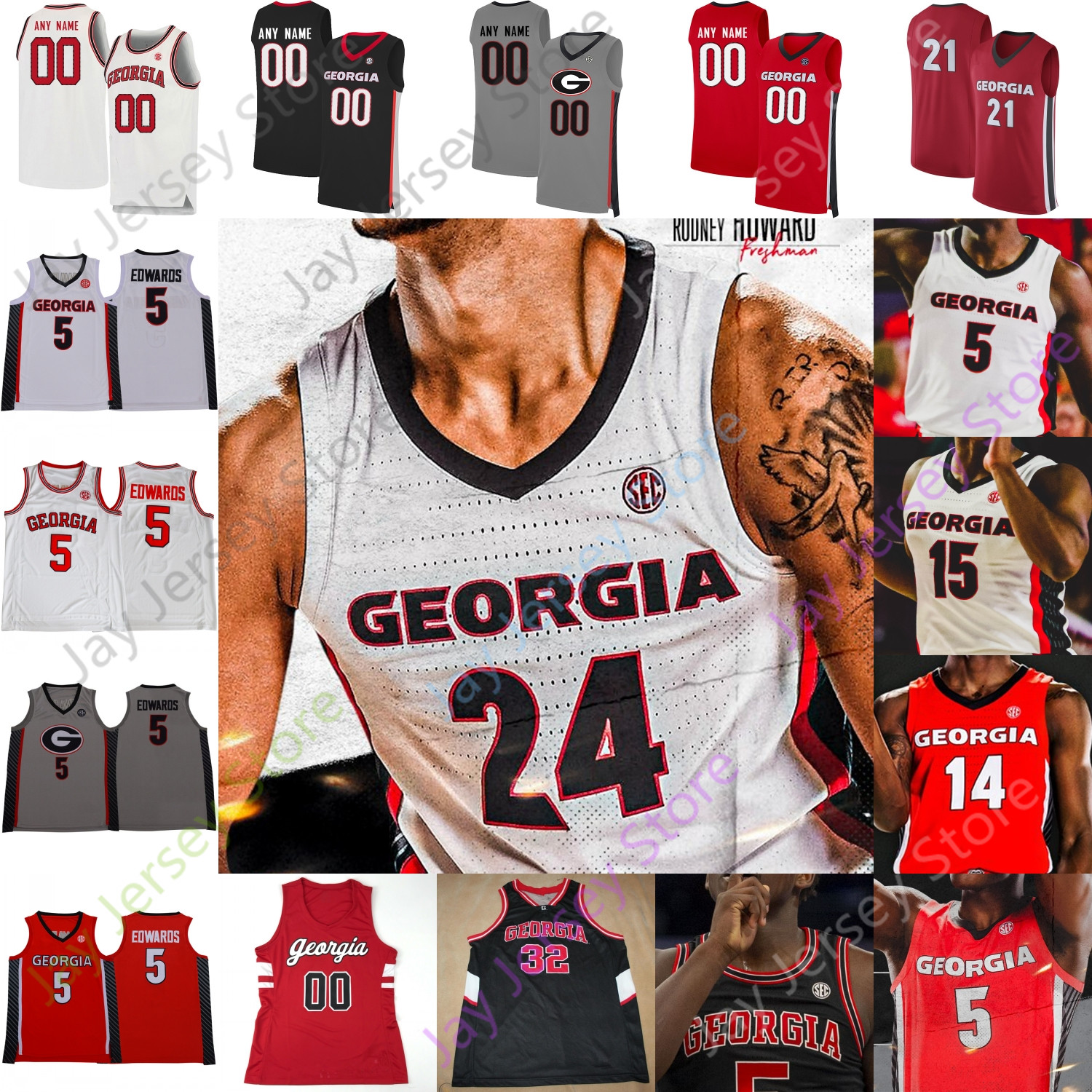Custom Georgia Bulldogs Basketball Jersey NCAA College Tye Fagan Christian Brown Jaykwon Walton Sahvir Wheeler Toumani Camara P.J. Horne, Black;red
Custom Georgia Bulldogs Basketball Jersey NCAA College Tye Fagan Christian Brown Jaykwon Walton Sahvir Wheeler Toumani Camara P.J. Horne, Black;red