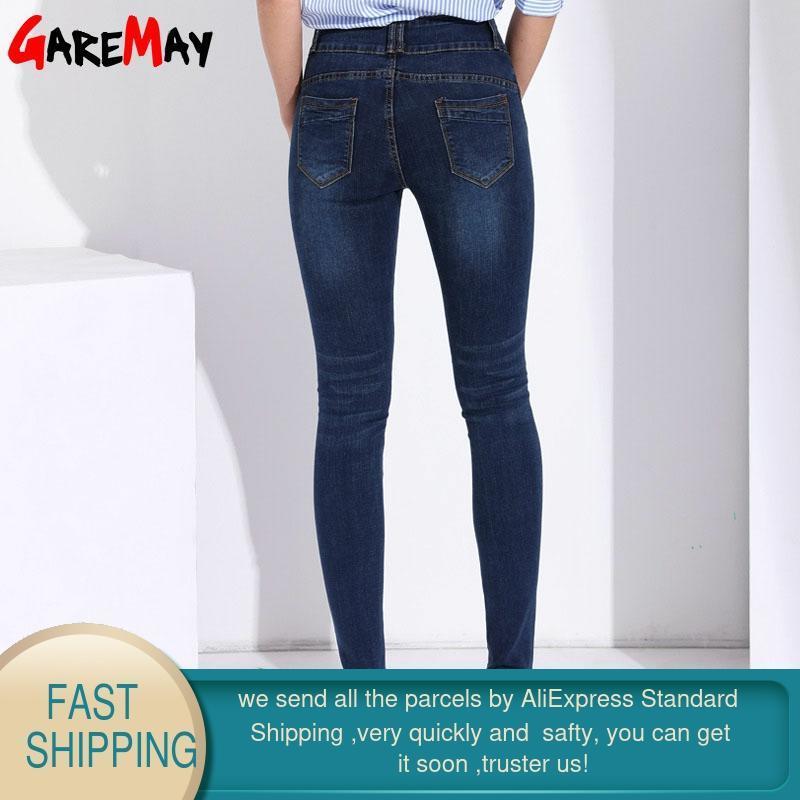 GAREMAY Women Jeans With High Waist Skinny Denim Pants Black Strech Jeans Woman Femme Spring Ladies Denim Clothing Women 201030