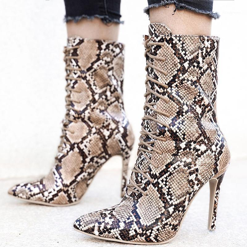 Women Boots New Leopard Leather Thin High Heels Ankle Boots Sexy Platform Lace Up Autumn Winter Women Short Shoes Booties VT14081, Beige snake
Women Boots New Leopard Leather Thin High Heels Ankle Boots Sexy Platform Lace Up Autumn Winter Women Short Shoes Booties VT14081, Beige snake
