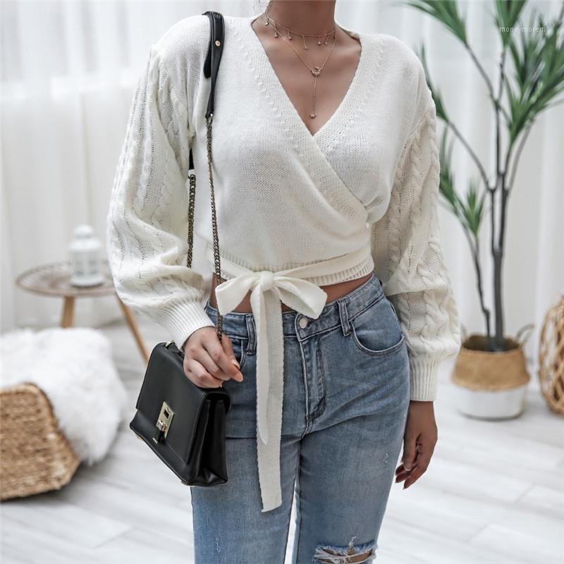 2020 New Autumn / Winter Solid Color V-neck Sweater For Women's Long-sleeved Lace-up Short Top Sexy Lady Street Wear1, White
2020 New Autumn / Winter Solid Color V-neck Sweater For Women's Long-sleeved Lace-up Short Top Sexy Lady Street Wear1, White