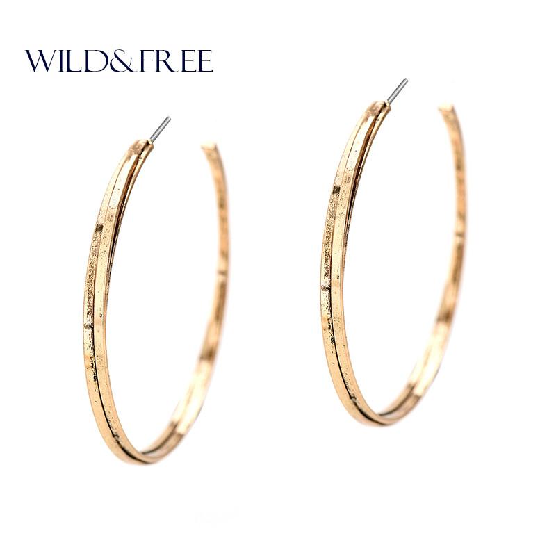 WILD & FREE Women Trendy Gold Big Circle Hoop Earrings Vintage Zinc Alloy Europe Round Hoop Earrings Jewelry Gift
WILD & FREE Women Trendy Gold Big Circle Hoop Earrings Vintage Zinc Alloy Europe Round Hoop Earrings Jewelry Gift