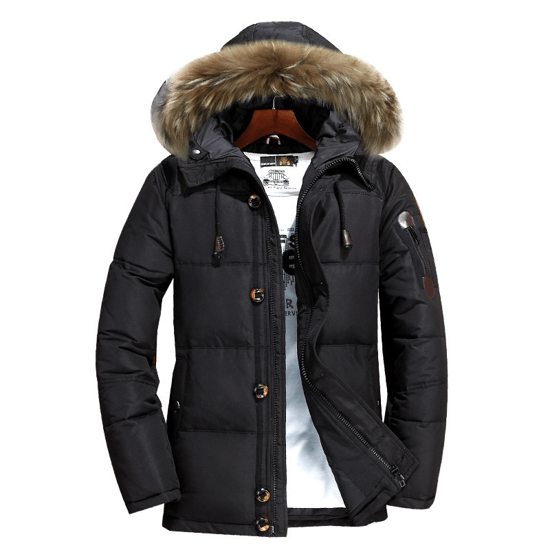 Down Jackets Mens Winter Jacket Men Fashion Thick Warm Parkas Fur 90% White Duck Down Coats Casual Male Waterproof Down Jackets 201128
